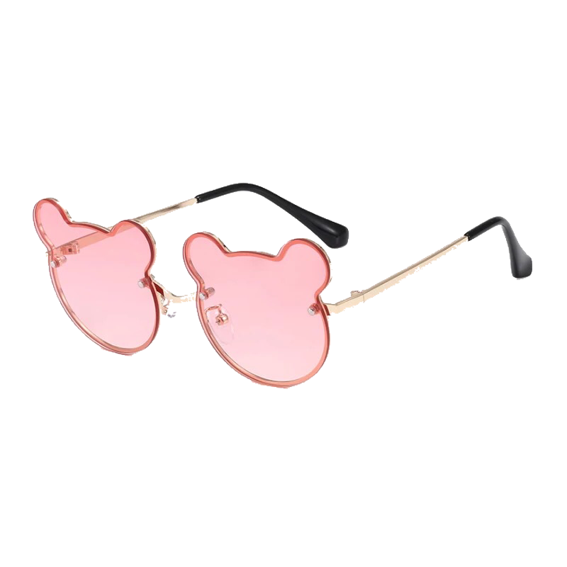 Girls Pink Bear Sunglasses
