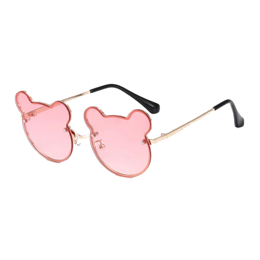 Girls Pink Bear Sunglasses